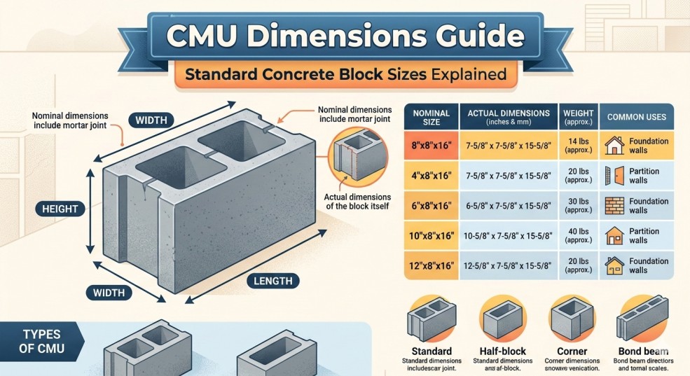 CMU Dimensions Guide