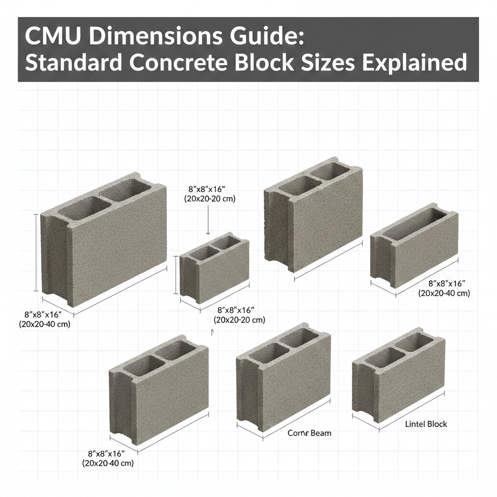 CMU Dimensions Guide Standard Concrete Block Sizes Explained CMU Dimensions Guide Standard Concrete Block Sizes Explained